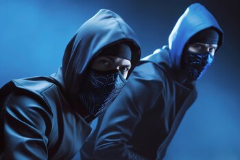 Dos delincuentes enmascarados (Freepik)