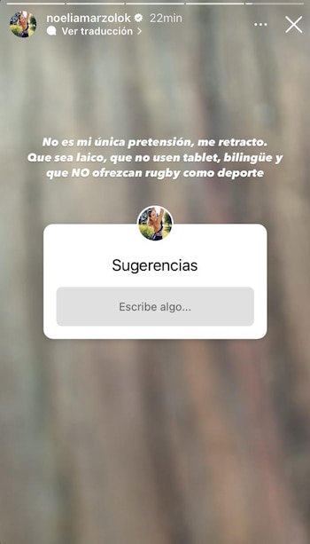 Tras ese primer mensaje, Noelia