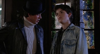 Sage Stallone apareció en la cuarta película de Rocky. (Captura de video)