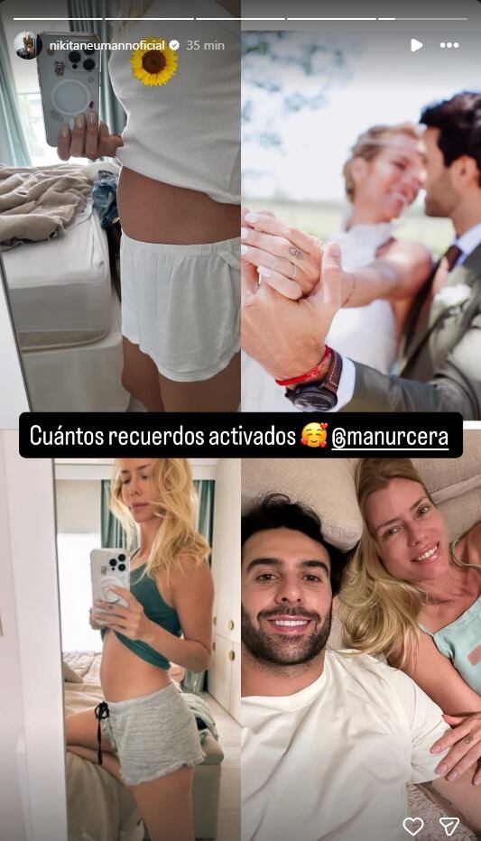 Nicole se casó estando embarazada de Cruz, el primer hijo de la pareja (Instagram)