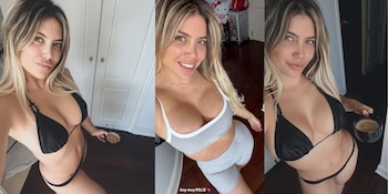 Wanda Nara se mostró feliz