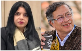 Deicy Jiménez y Gustavo Petro