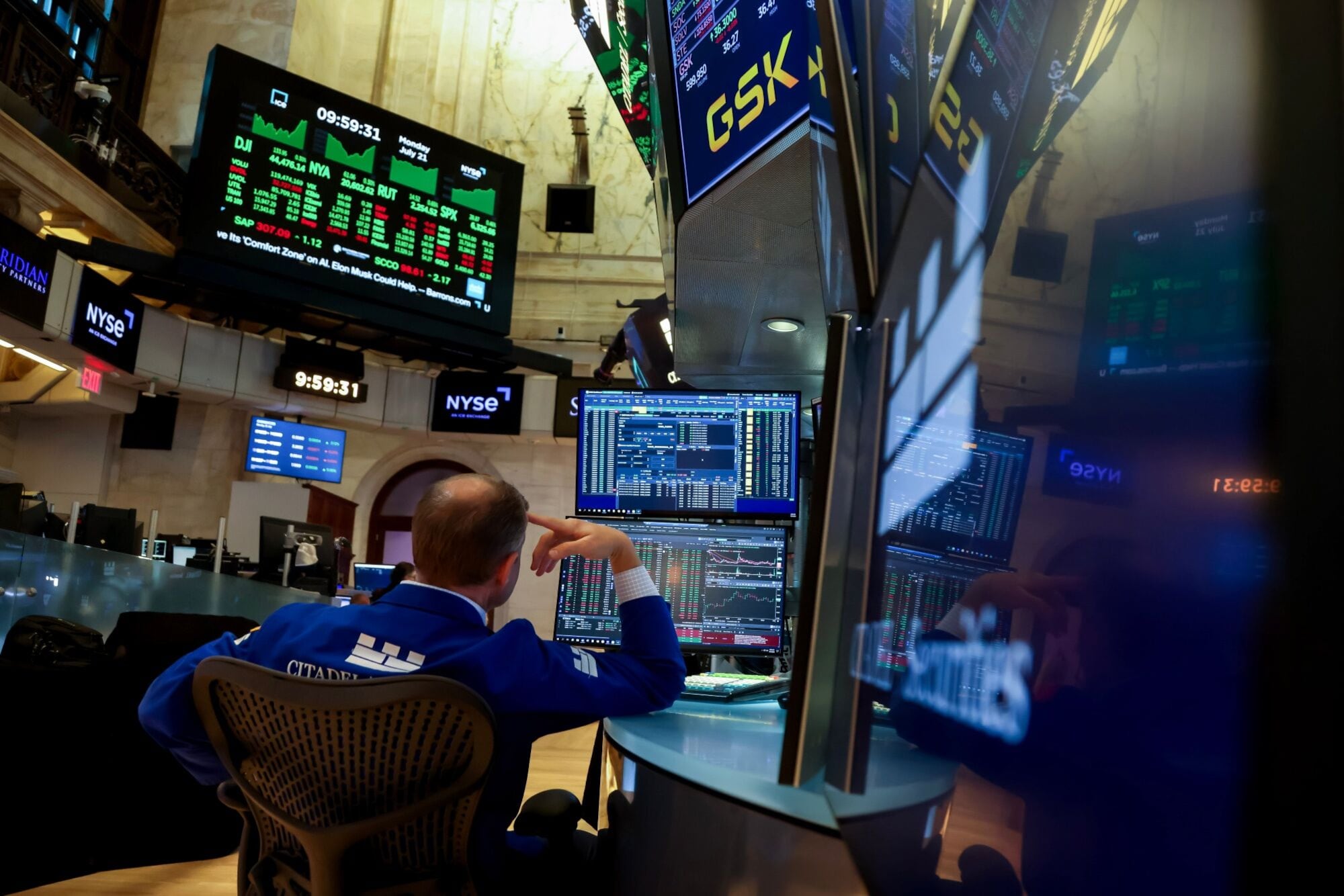 Wall Street extendía este jueves su racha alcista. (Michael Nagle/Bloomberg)