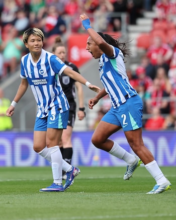 Este es el primer gol en dos partidos Women's FA Cup de Manuela Vanegas - crédito Brighton & Hove Albion