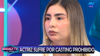 Patricia Villareal no se retracta y contradice versión de Eric García Vilca sobre supuesto casting: “Nunca me especificó nada”. Captura: Magaly Tv La Firme.