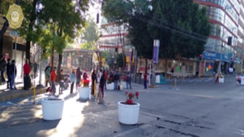 Manifestación avenida Parque Lira CDMX