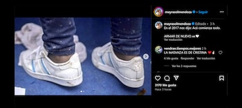 La publicación que realizó Mayra Mendoza en sus redes sociales