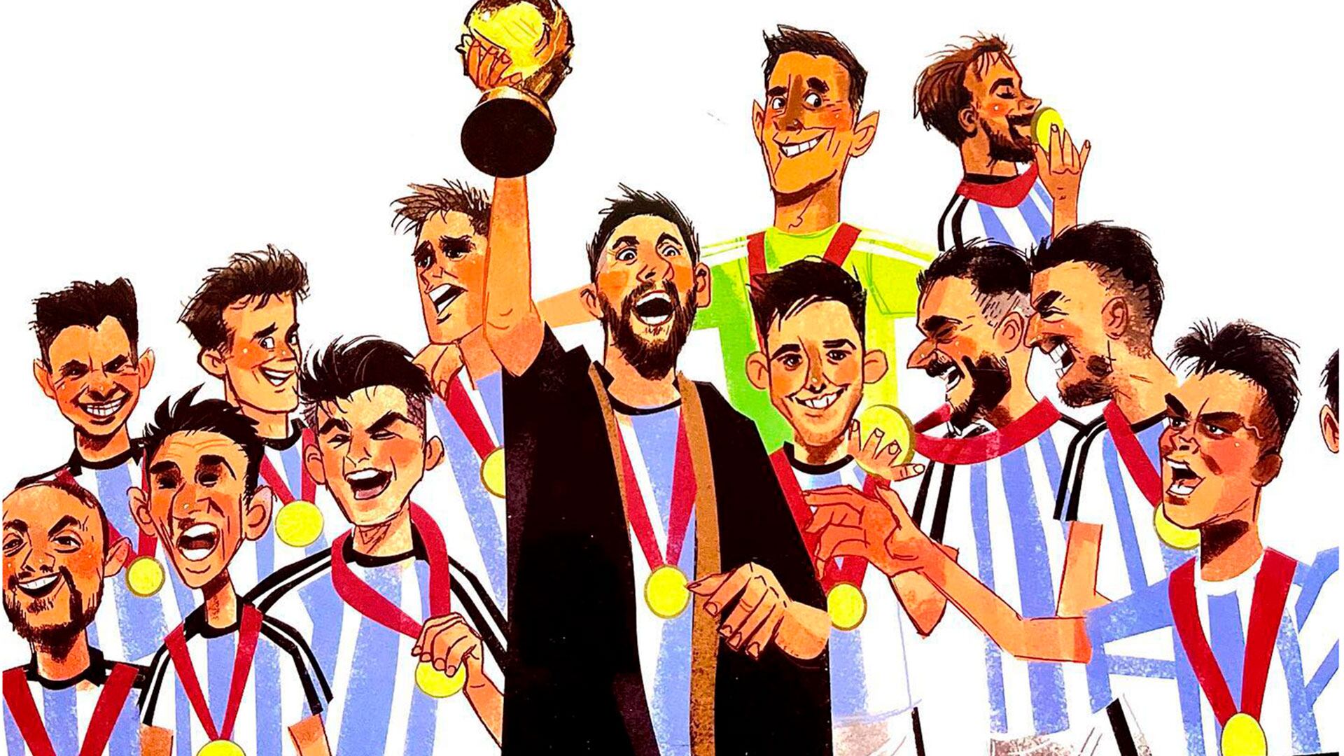 Matías Merk creó un cuento infantil sobre los campeones del mundo