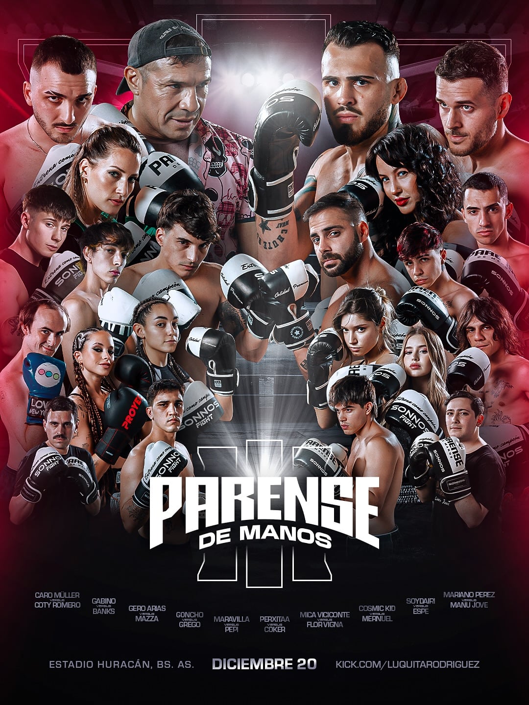 Párense de Manos III, el evento de boxeo en el que participarán importantes figuras del mundo del streaming y del deporte (@parensedemanosok)