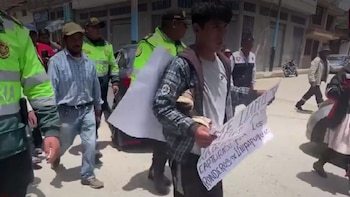 Ronderos castigan a presunto ladrón