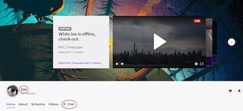 Función de host en Twitch.