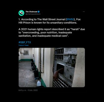 Carcel Bahamas Sam Bankman-Fried, imagen