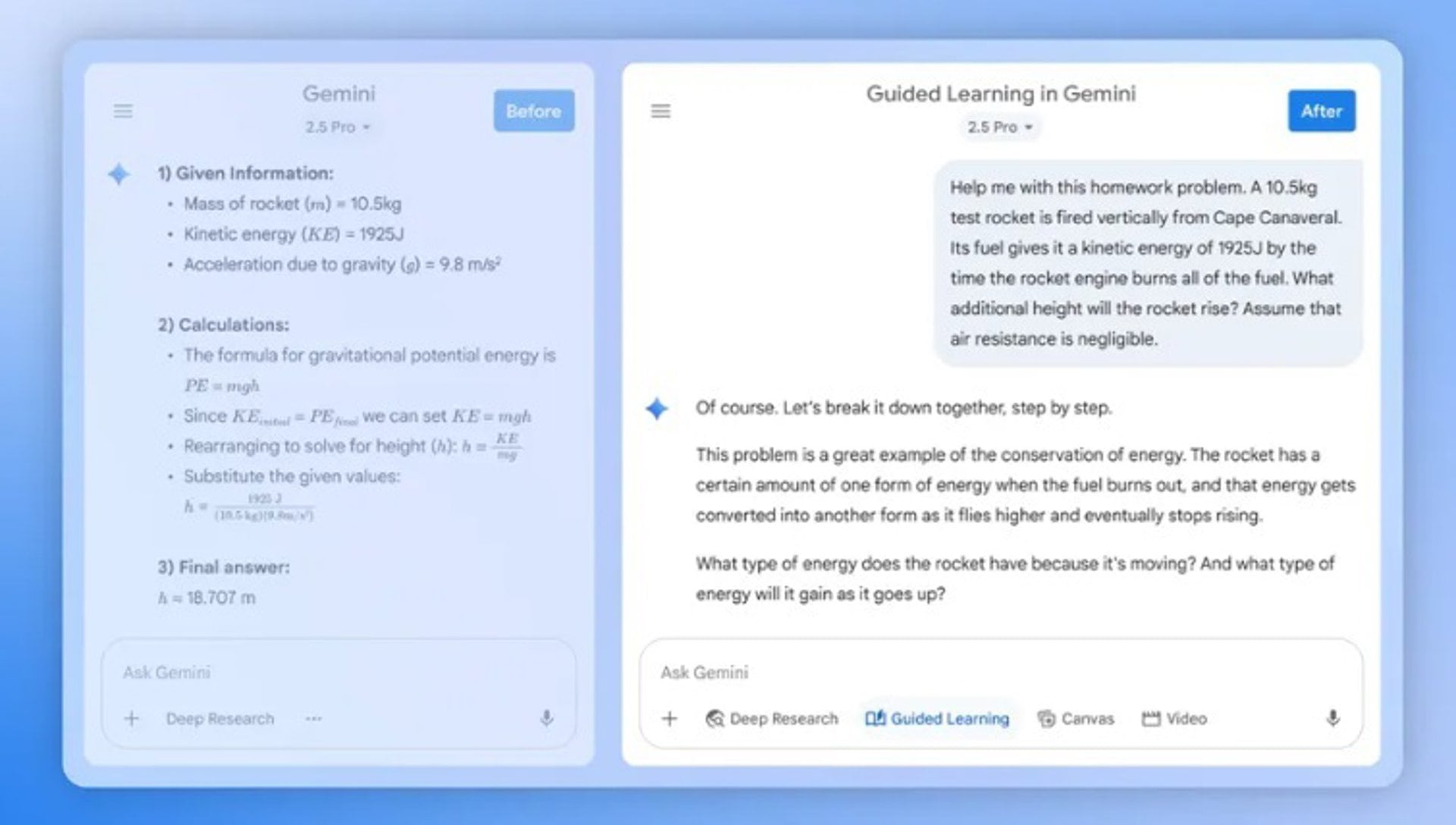 El Aprendizaje Guiado de Gemini está disponible gratis en la web y en iOS, iPadOS y Android, y sirve para estudiantes, docentes y usuarios con dudas puntuales. (GOOGLE)