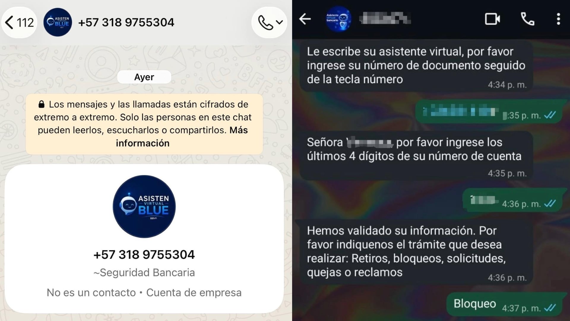 La maniobra apunta sobre todo a personas que buscan empleo y aprovecha la expectativa de un proceso de selección para continuar el contacto por WhatsApp - crédito @SeguridadBOG/X