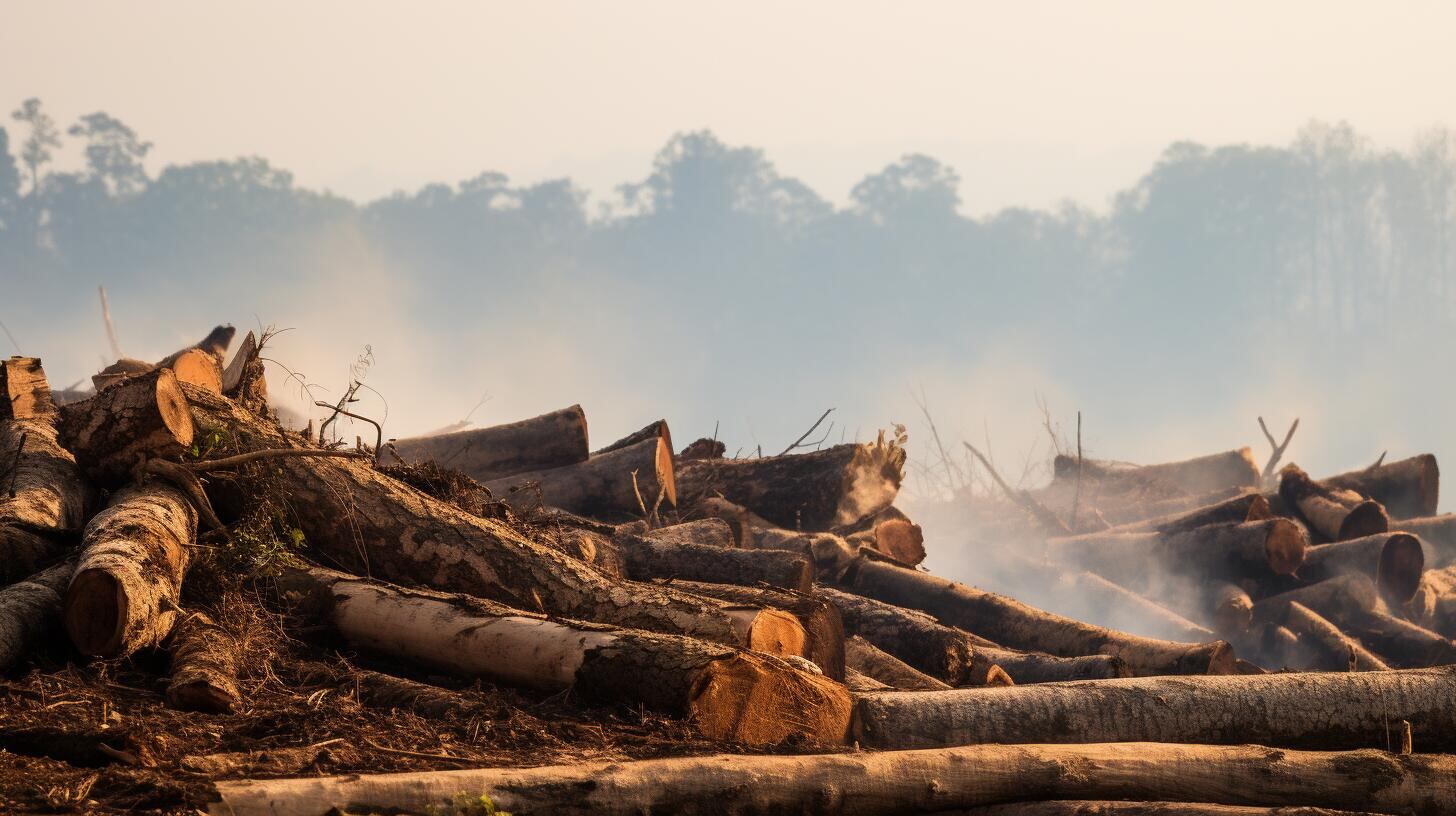 La devastación del bosque se refleja en esta imagen, donde la deforestación, la tala y el desmonte ilustran la trágica pérdida de árboles, amenazando el oxígeno y exacerbando el cambio climático. (Imagen Ilustrativa Infobae)
