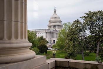 Vista del domo del Capitolio en Capitol Hill, Washington, el lunes 13 de abril de 2026
(AP Foto/J. Scott Applewhite)