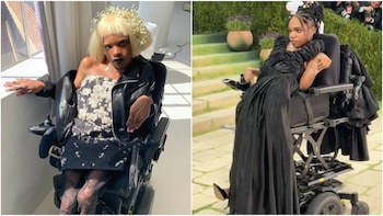 La modelo trans con discapacidad que se convirtió en la primera usuaria de silla de ruedas en la Met Gala