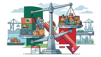 México registra déficit comercial de 847.5 millones de dólares en julio pese al fuerte aumento de sus exportaciones