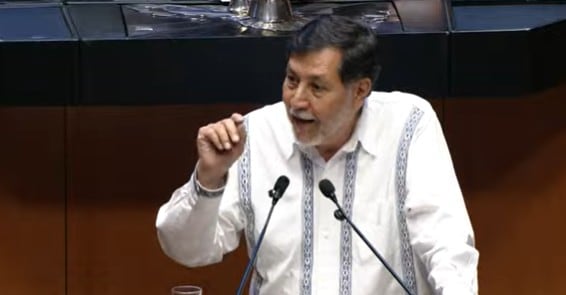 Gerardo Fernández Noroña (PT) es uno de los senadores con menor número de iniciativas presentadas en la actual legislatura. (Captura de pantalla Senado de México)