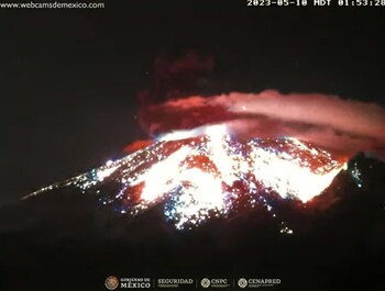 Se registró actividad del volcán