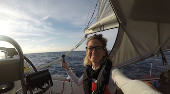 Agustina Besada a bordo del