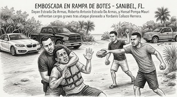 Según la Policía de Sanibel, los tres cubanos enfrentan cargos de conspiración y agresión agravada tras el ataque del 11 de junio en una rampa para botes de la isla (Imagen ilustrativa Infobae)