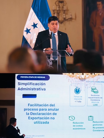 La nueva plataforma busca simplificar los procedimientos para las empresas exportadoras. (FOTO: Presidencia de Honduras)
