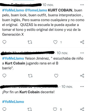 Reacciones en twitter a imitador