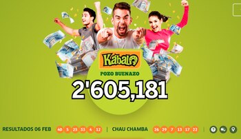 Kábala: video del último sorteo