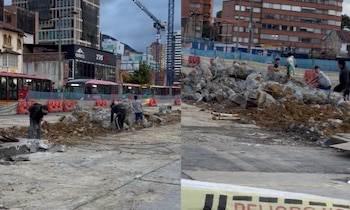 Ciudadanos advirtieron que el robo de materiales del metro denunciado por Juan David Quintero correspondería, más bien, a la búsqueda de reciclaje - crédito @JD_Quinteror/X