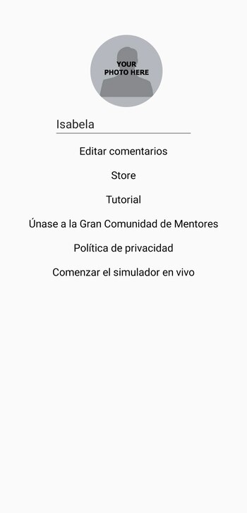 La inscripción en la aplicación