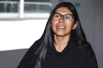 Roxana Luque a su llegada