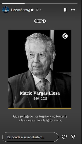 Luciana Fuster da condolencias tras