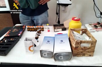 Material incautado en las viviendas