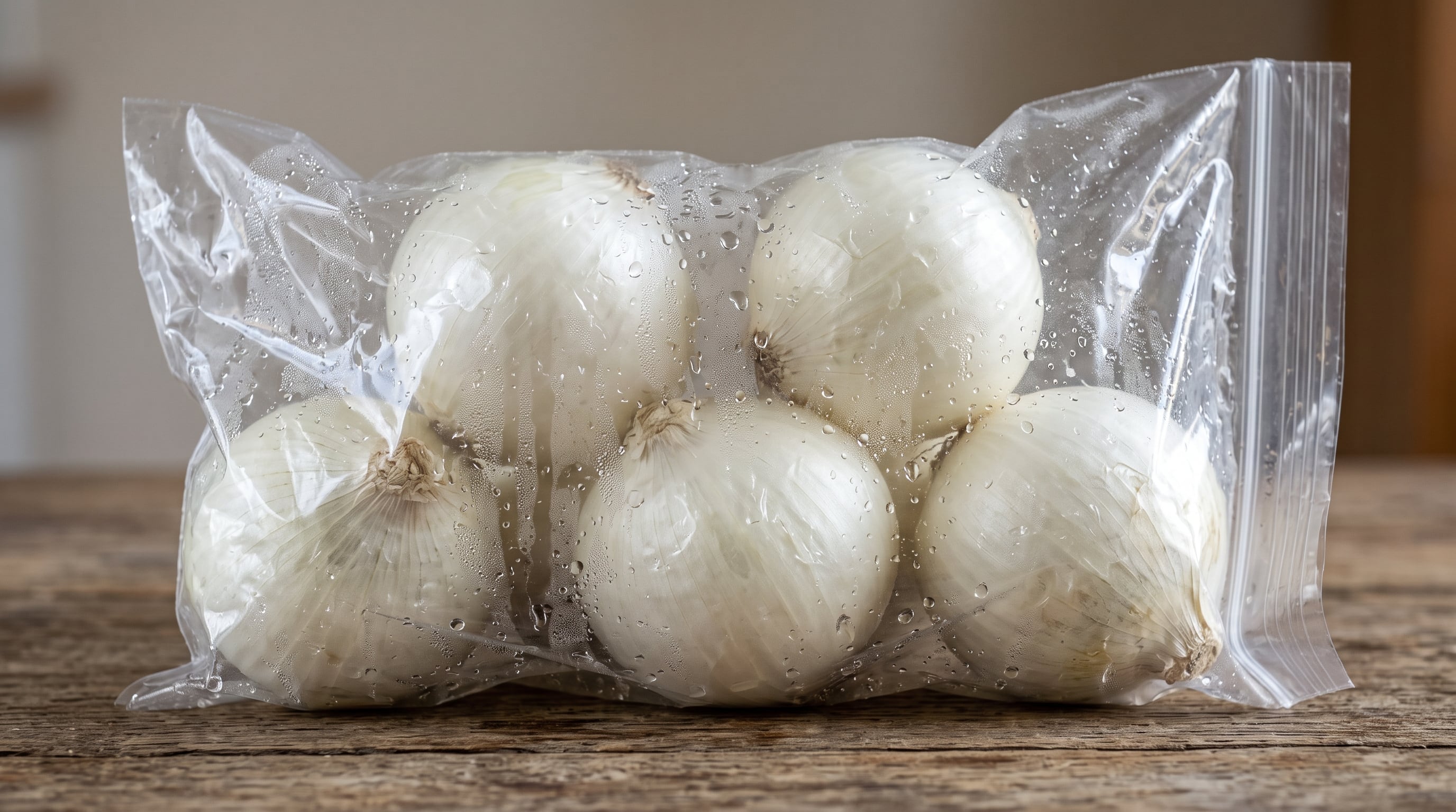 Las bolsas de plástico cerradas atrapan la humedad natural de la cebolla y favorecen la aparición de moho. (Imagen Ilustrativa Infobae)