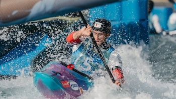 David Llorente se cuelga el bronce en contrarreloj de kayak cross en el Mundial