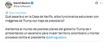 David Racero se pronunció contra