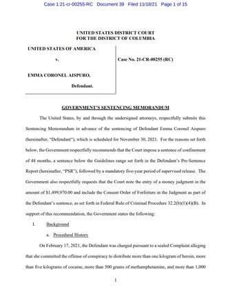 Emma saldría de prisión antes