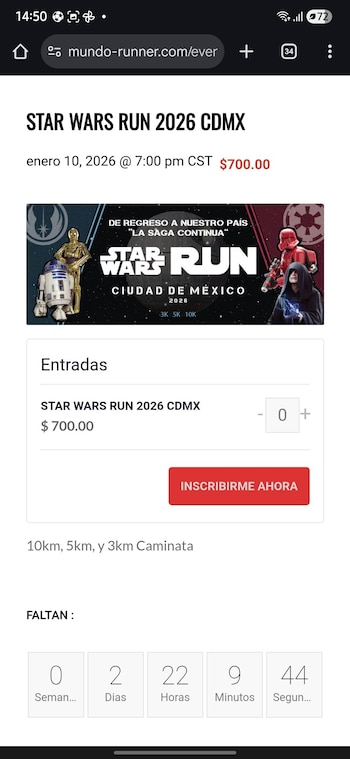 La carrera fue anunciada en