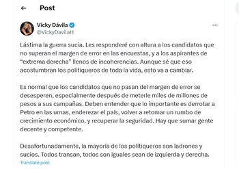 Vicky Dávila habla de