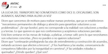 ANTAC responde a Segob.