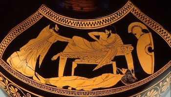 El viejo Príamo implora a