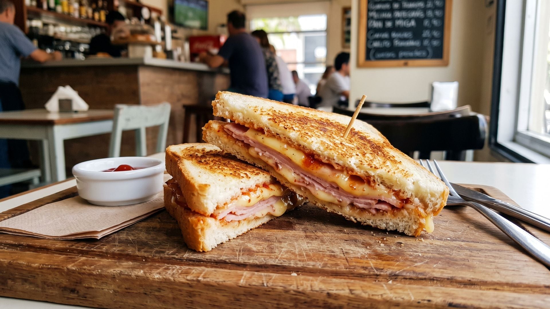 Un Carlito, el sándwich tostado de jamón, queso y kétchup que forma parte de la identidad culinaria rosarina (Imagen ilustrativa Infobae)
