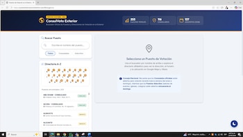 La nueva plataforma digital del Ministerio de Relaciones Exteriores permite consultar el puesto y la dirección exacta de votación en el exterior - crédito Cancillería