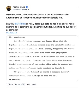 Tuit de Ramiro Marra