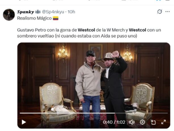 El final de la charla fue calificado como “realismo mágico” en redes, tras el intercambio de obsequios - crédito redes sociales / X