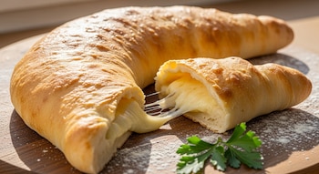 El Guruli khachapuri se hornea