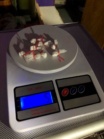 Parte de la cocaína secuestrada