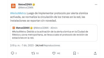 Metro reanuda operaciones después del