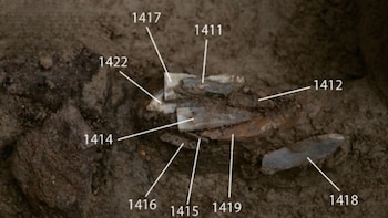 Conjunto de herramientas hallado por los investigadores.